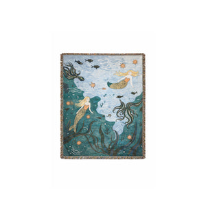 Mermaid Pattern Throw Blanket