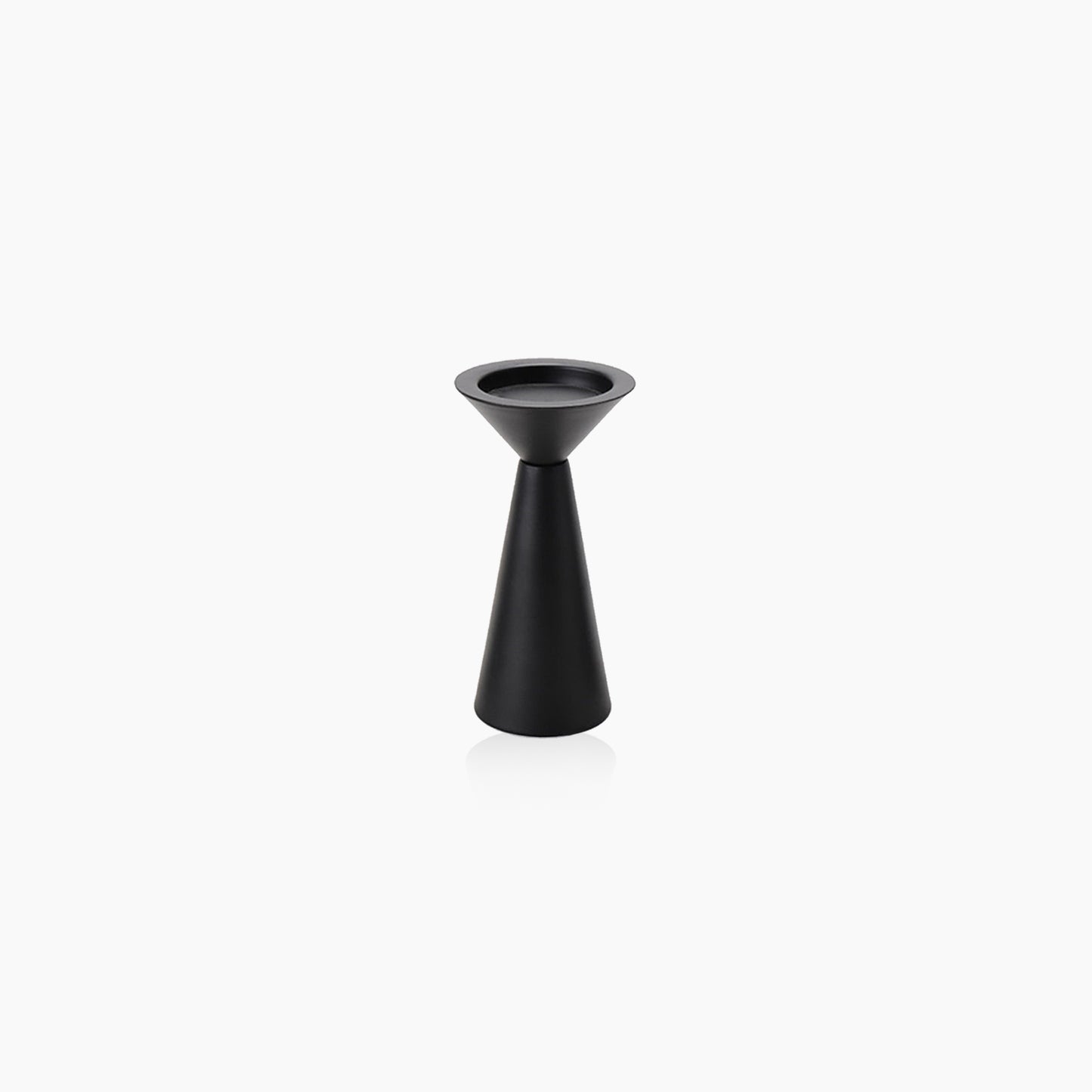 European Style Black Matte Metal Candle Stand