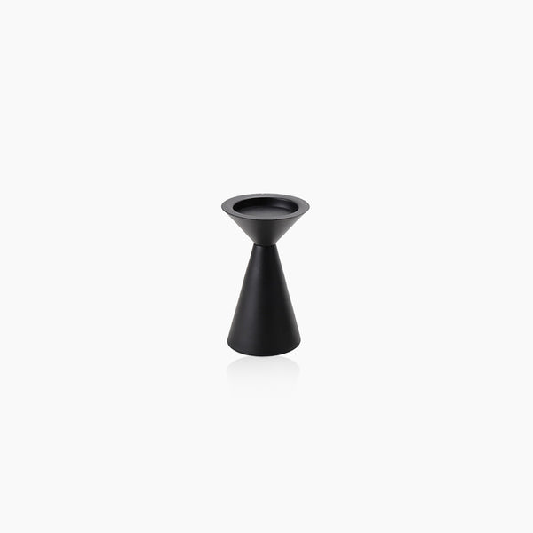 European Style Black Matte Metal Candle Stand Set
