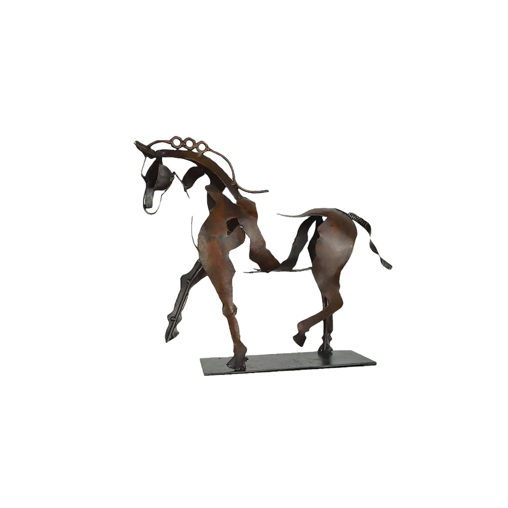 Rustic Metal Horse Statue