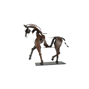 Rustic Metal Horse Statue