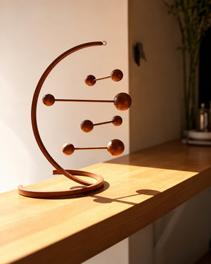Wooden Kinetic Balance Table Ornament