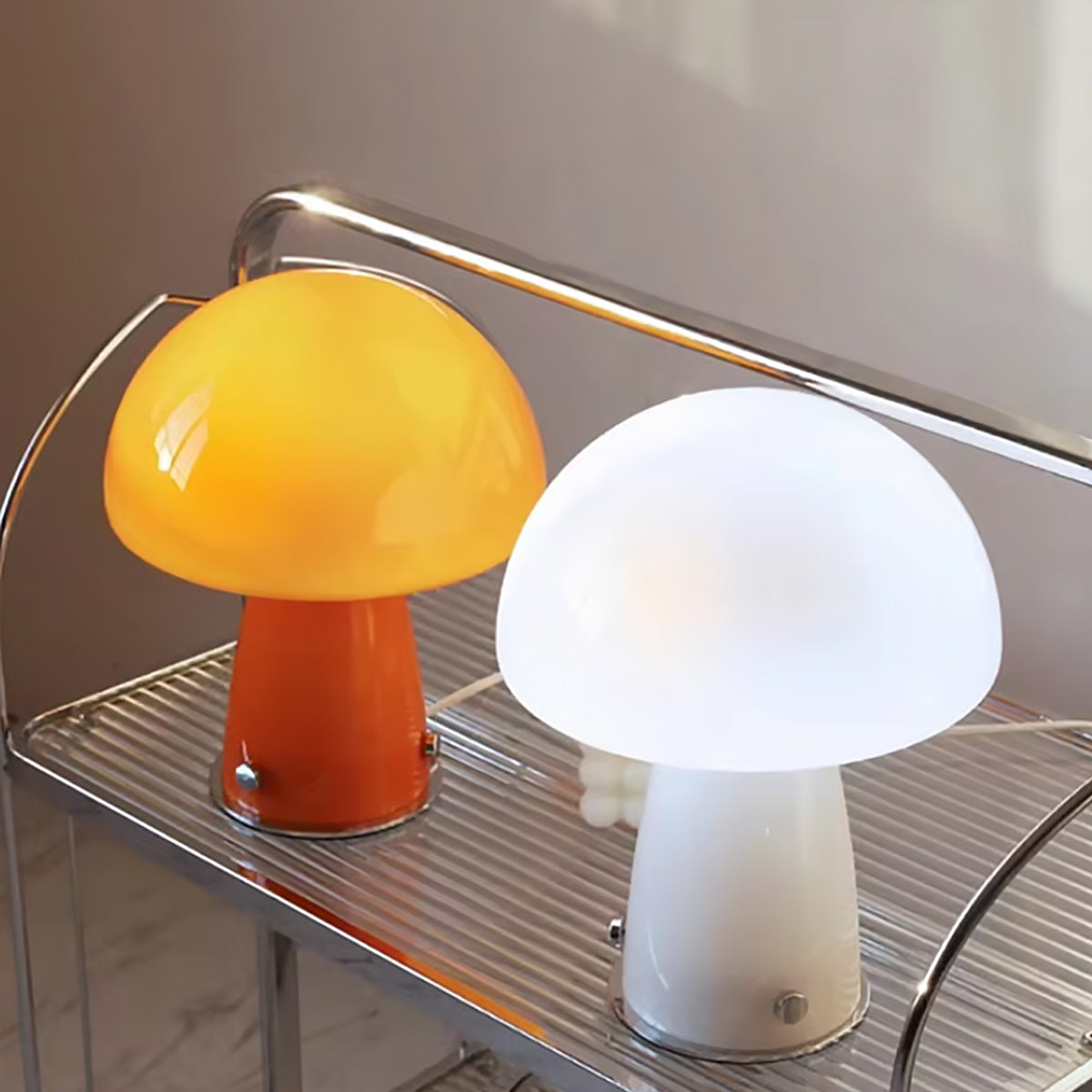 Mushroom Glass Retro Table Lamp