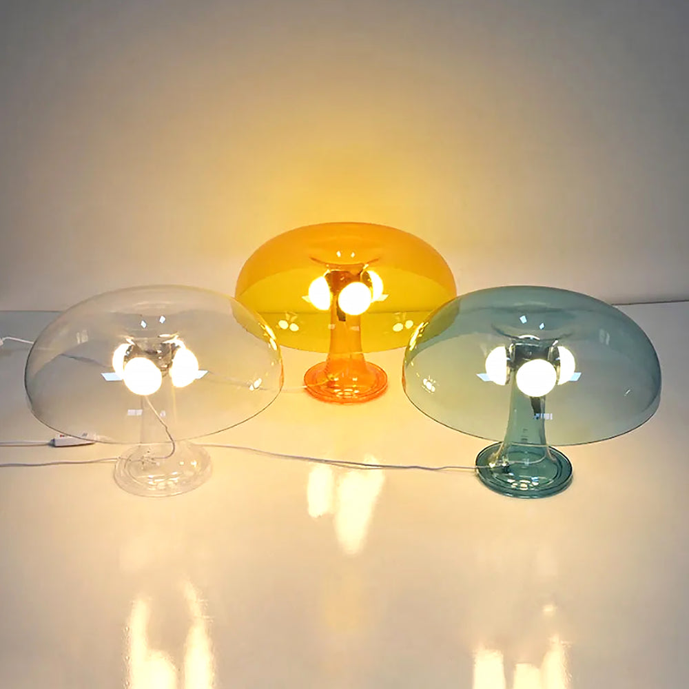 Bauhaus Transparent Wide Mushroom Table Lamp