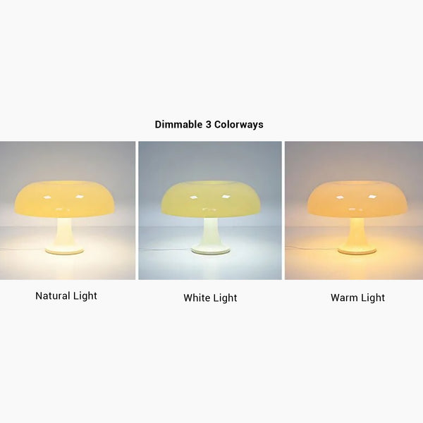 Bauhaus Transparent Wide Mushroom Table Lamp