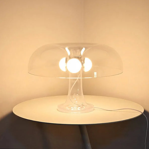 Bauhaus Transparent Wide Mushroom Table Lamp