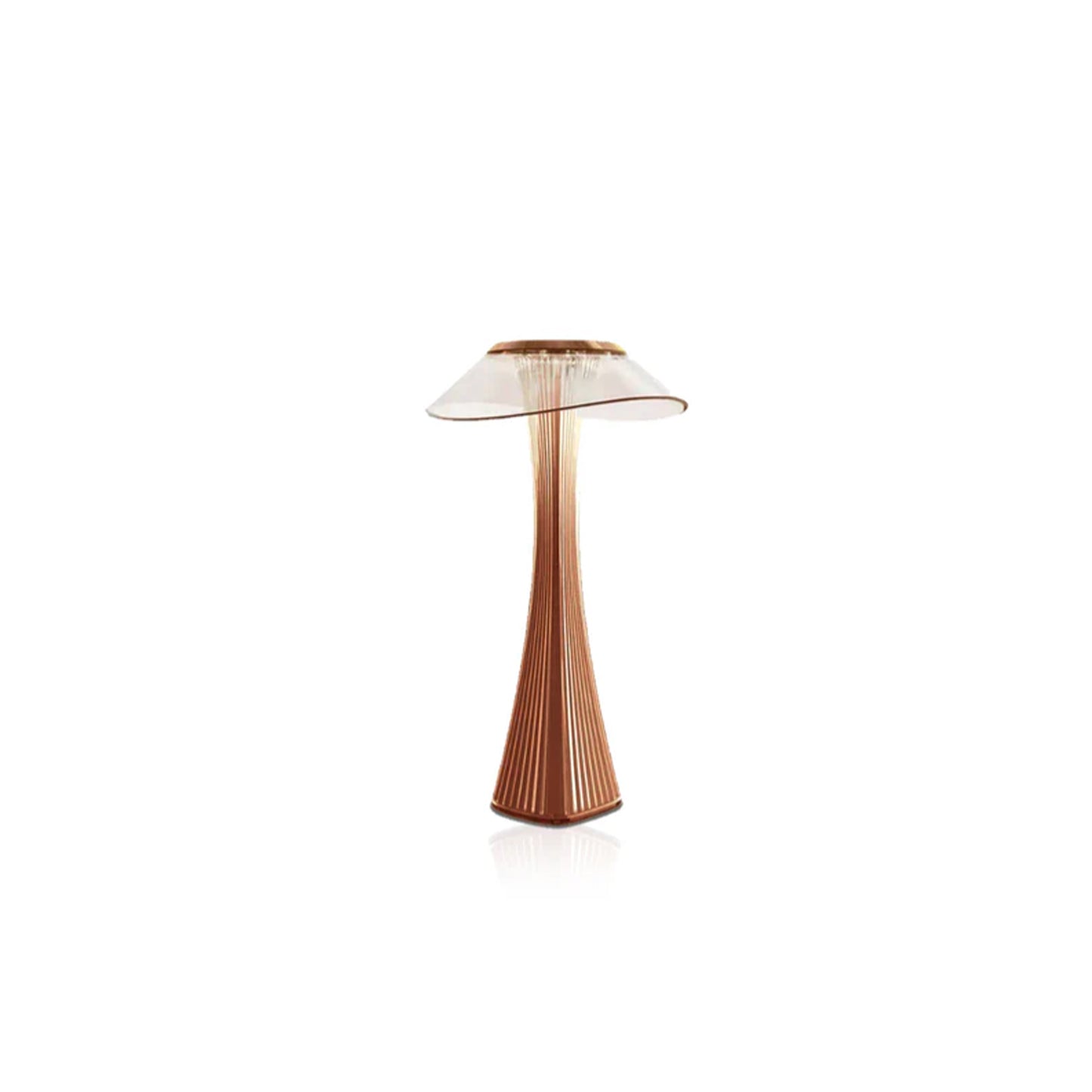 Lampe de table portable en acrylique avec dessus en forme de champignon