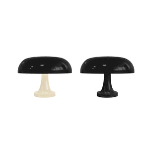 Bauhaus Wide Black Mushroom Table Lamp