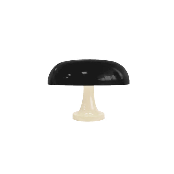 Bauhaus Wide Black Mushroom Table Lamp