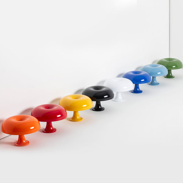 Bauhaus Wide Blue Yellow Green Mushroom Table Lamp