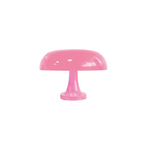 Bauhaus Wide Cream Pink Mushroom Table Lamp