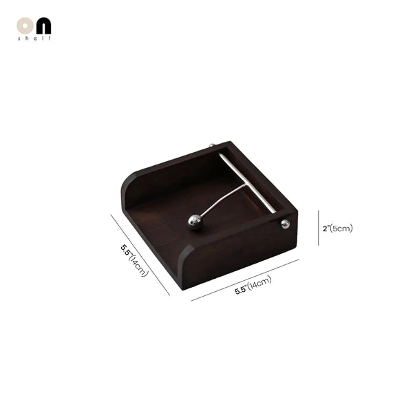 Wooden Stainless Steel Ball Napkin Holder