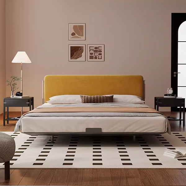Studio Lima French Orange Headboard Stainless Steel Bed Frame