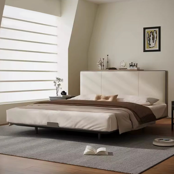 Studio Lima Beige Headboard Stainless Steel Bed Frame