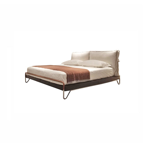 Gainsville Saddle Leather Platform Bed