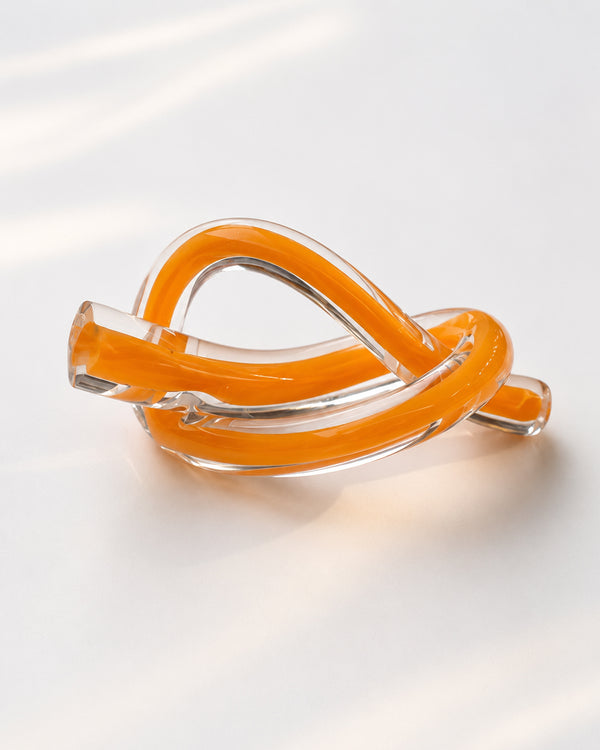 Twisted Knot Glass Sculpture