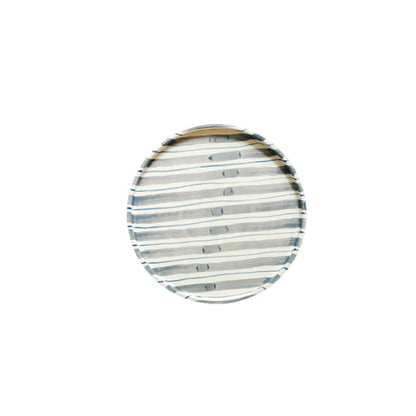 Ceramic Brush Touch Art Striped Plate