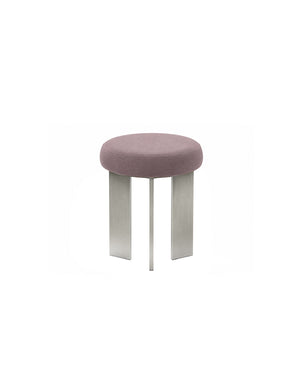 UOSU Linen-Top Stainless Steel Leg Accent Stool