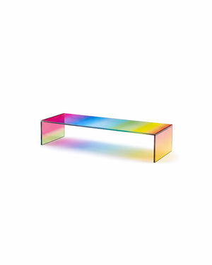 Ferro & Co. Dichroic Rainbow Tempered Glass Coffee Table