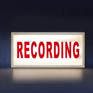Recording Sign Retro Lightbox Table Lamp