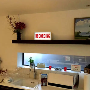 Recording Sign Retro Lightbox Table Lamp