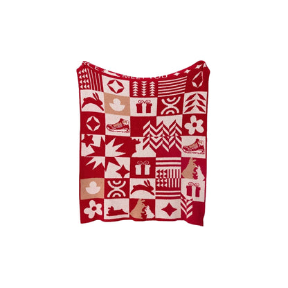 Holiday Vibe Knitted Throw Blanket