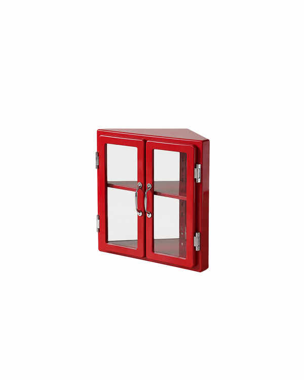 Metal MCM Vitrine Corner Mini Cabinet