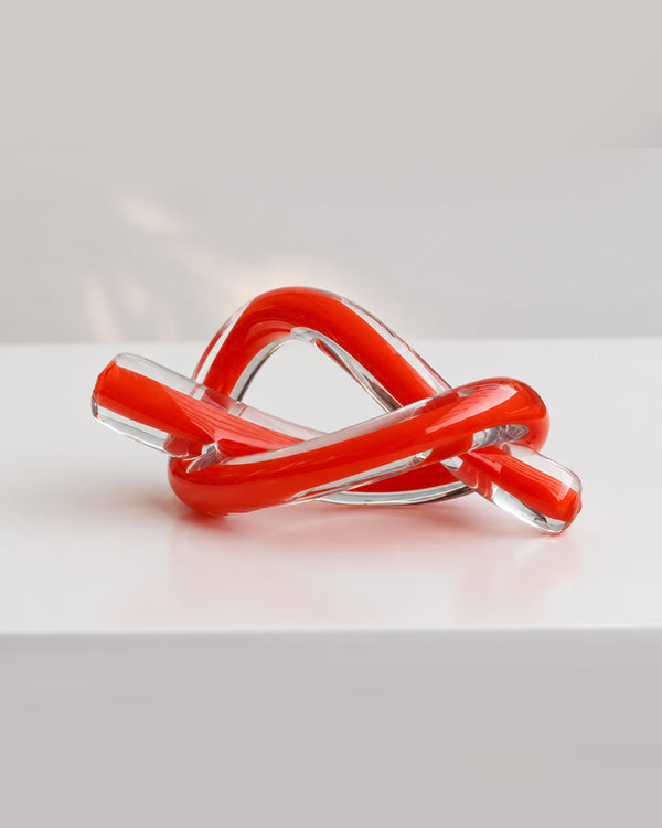 Twisted Knot Glass Sculpture