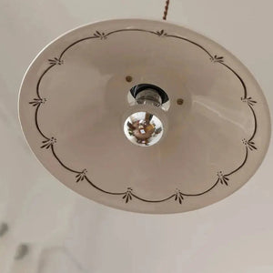 Vintage French Ceramic Pendant Ceiling Lamp