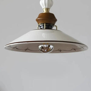 Vintage French Ceramic Pendant Ceiling Lamp