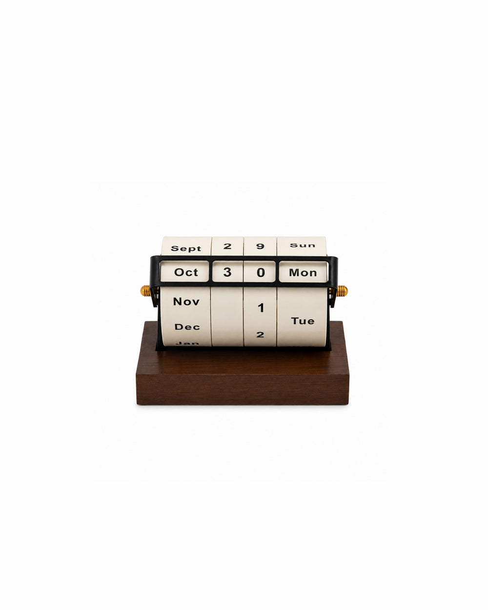 CMYD Rotating Wheel Retro Wooden Calendar