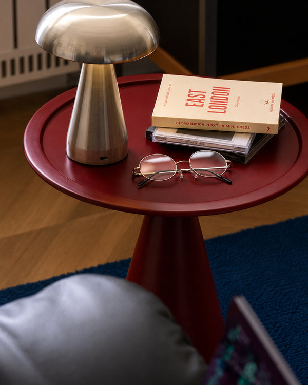 Cone Base Metal Side Table