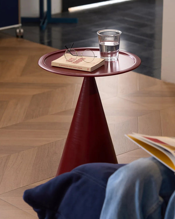 Cone Base Metal Side Table