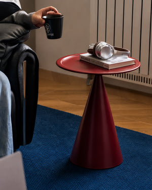 Cone Base Metal Side Table