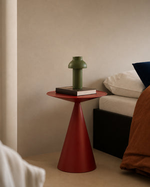 Cone Base Metal Side Table
