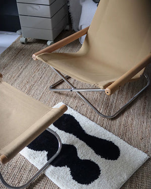 MokoMoko Biomorphic Double Oval Tufted Doormat