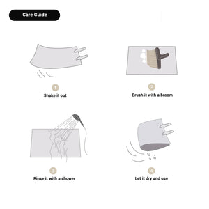 Mono Design Thermal Imager Palm Shape Handmade Tufted Mat