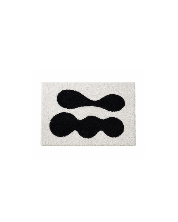 MokoMoko Biomorphic Double Oval Tufted Doormat