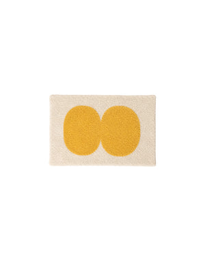 MokoMoko Yellow Oval Tufted Bath Mat