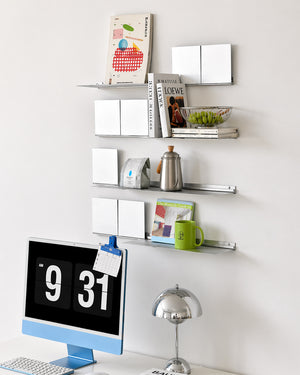 Wall Mounted Foldable Storage Rack Wall Aluminum Alloy Straight Shelf Wall-mounted Bauhaus Display Rack Decorative Rack