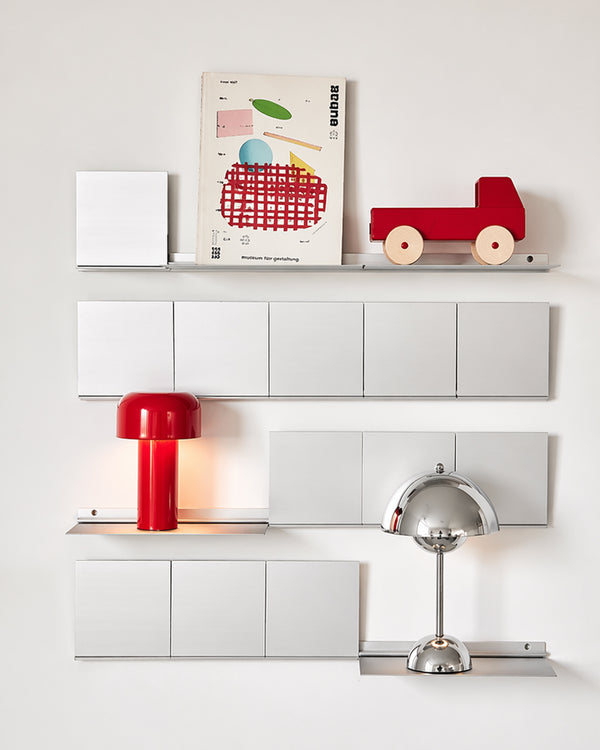 Wall Mounted Foldable Storage Rack Wall Aluminum Alloy Straight Shelf Wall-mounted Bauhaus Display Rack Decorative Rack