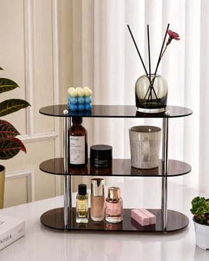 3-Tier Oval Acrylic Display Shelf
