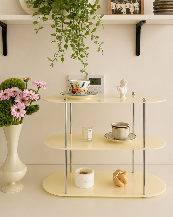 3-Tier Oval Acrylic Display Shelf