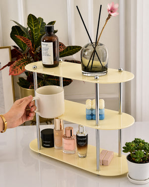 3-Tier Oval Acrylic Display Shelf