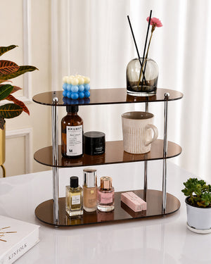 3-Tier Oval Acrylic Display Shelf