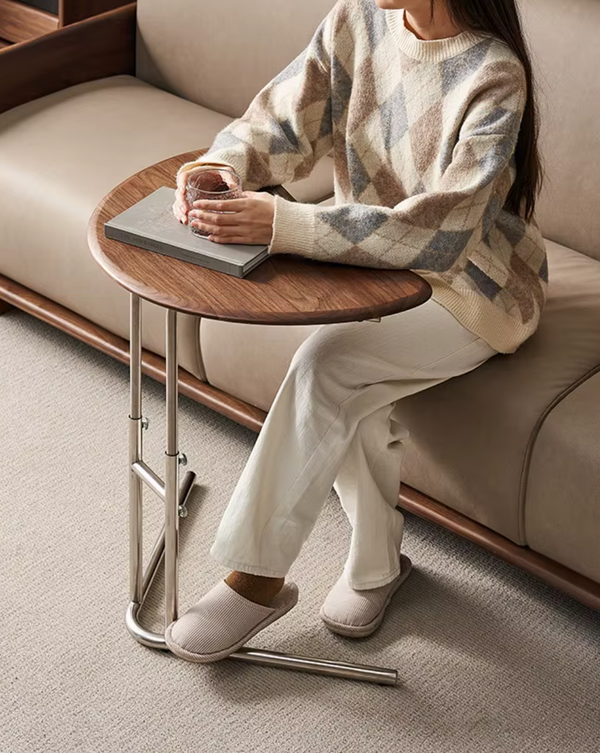 Adjustable Stainless Steel C-Side Table