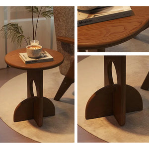 Vintage Cross Leg Mid Century Modern Wooden Side Table