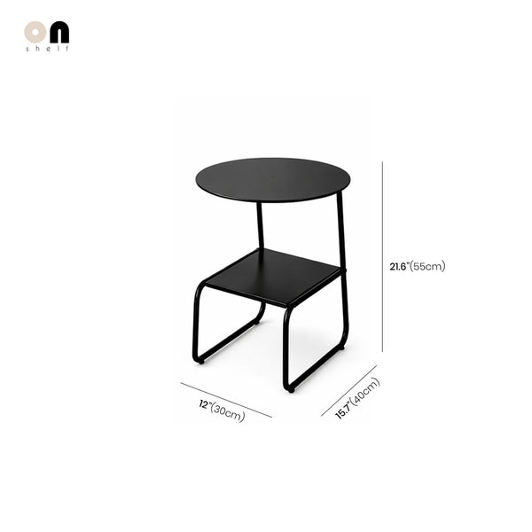 Modü Metal Shelve Midcentury Side Table