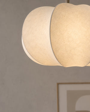 Yū Tokyo Lotus Cloud Wabi-Sabi Silk Paper Pendant Light