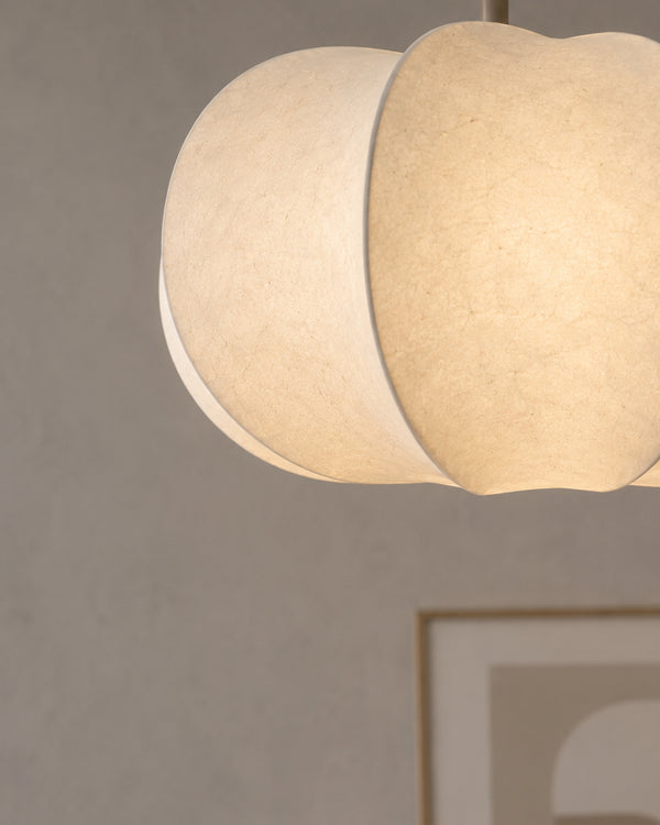 Yū Tokyo Lotus Cloud Wabi-Sabi Silk Paper Pendant Light